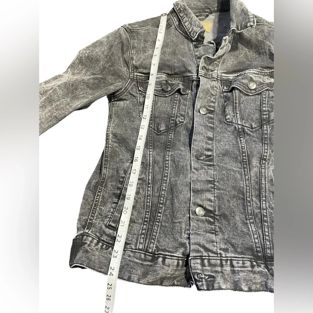 Altra Black Denim Graphic Long Sleeve Patch “Stay Out There” Jacket S Women’s - Picture 11 of 12